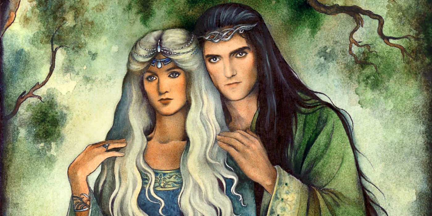Le fan art de deviantart utilise ebe-kastein représentant Elrond et Celebrian ensemble du Seigneur des Anneaux.