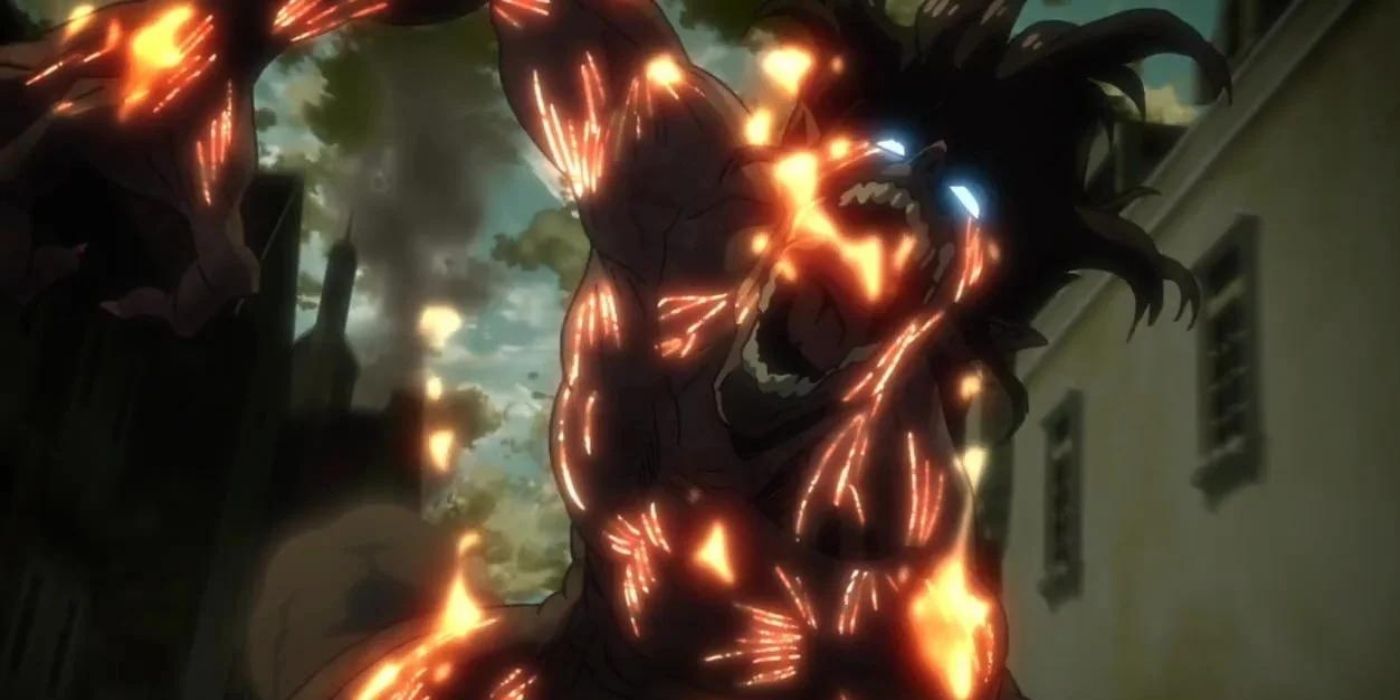 Eren running in Berserk mode in Attack on Titan 