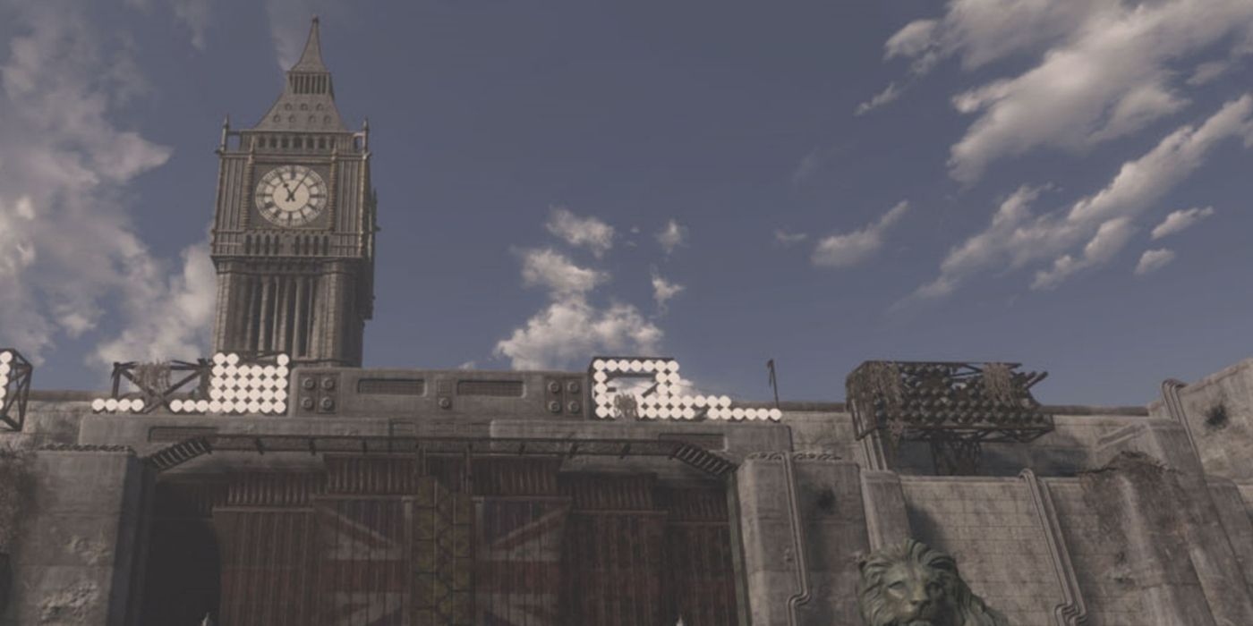 A wide view of London in Fallout: London.