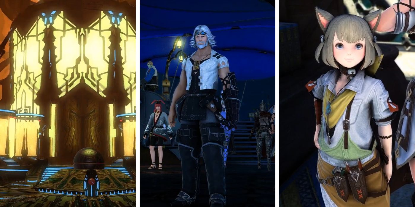 Three different locations in FFXIV where players can farm Allagan Tomestone of Poetics