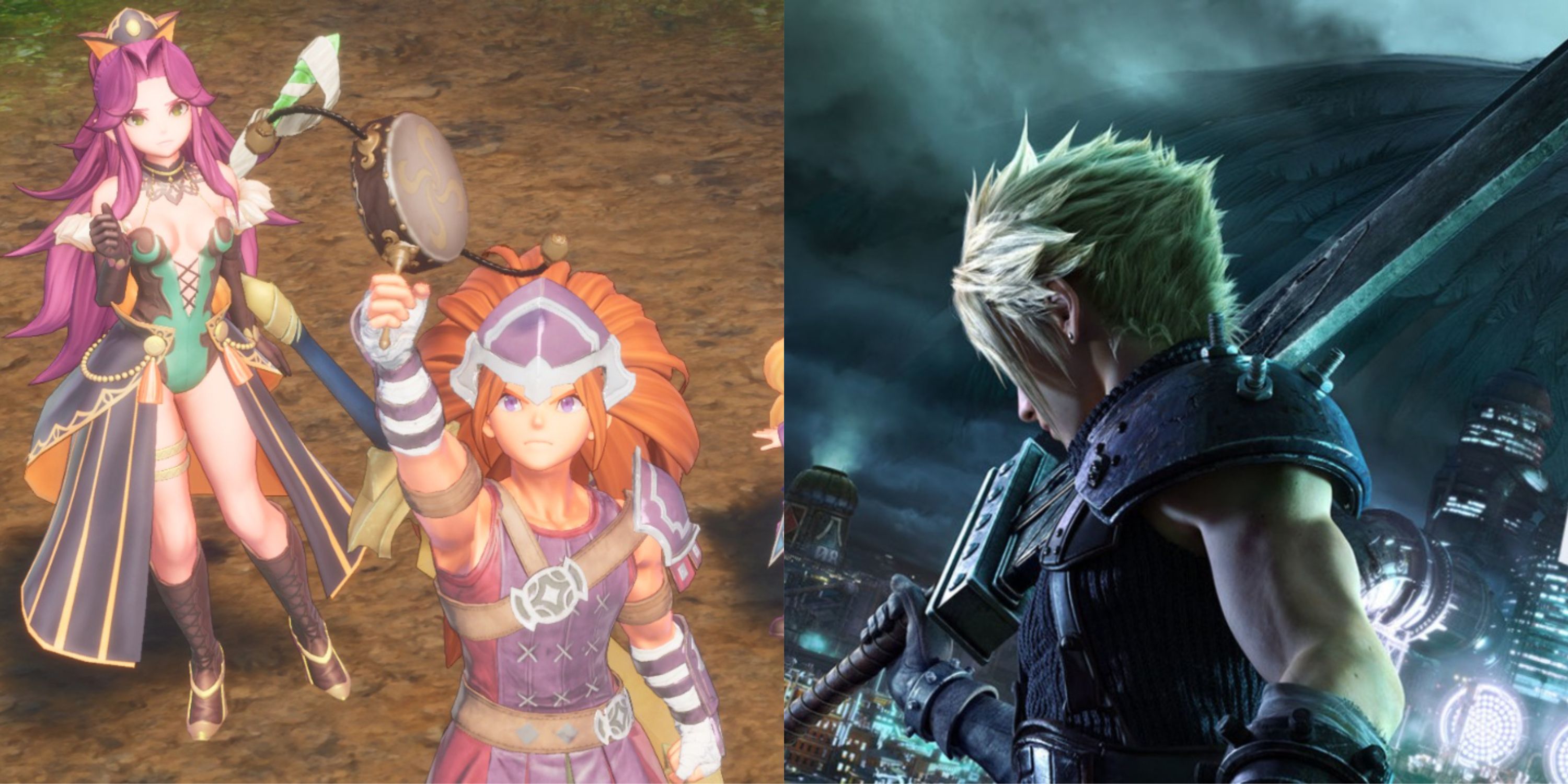 Featured image Angela and Duran in Trials of Mana and Cloud in Final Fantasy VII