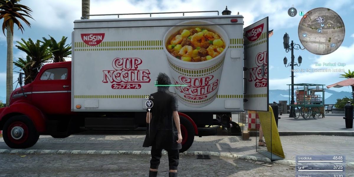 Cup Noodles  in Final Fantasy XV.