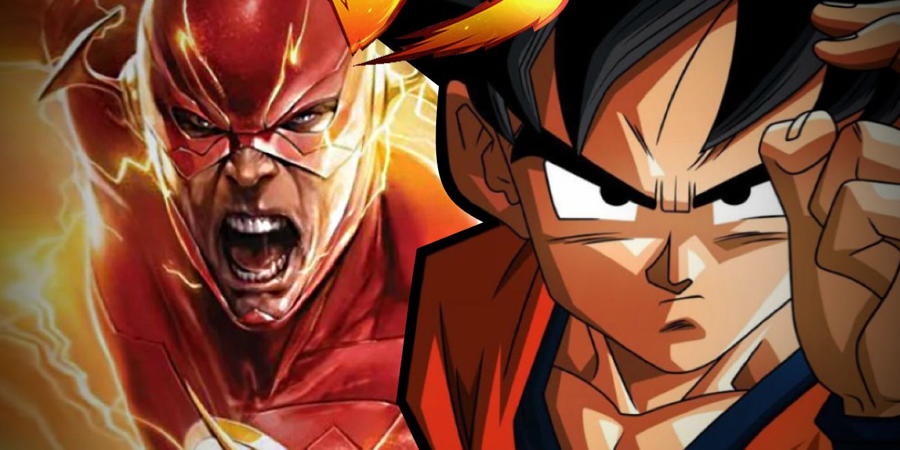 Flash vs Goku Dragon Ball Art