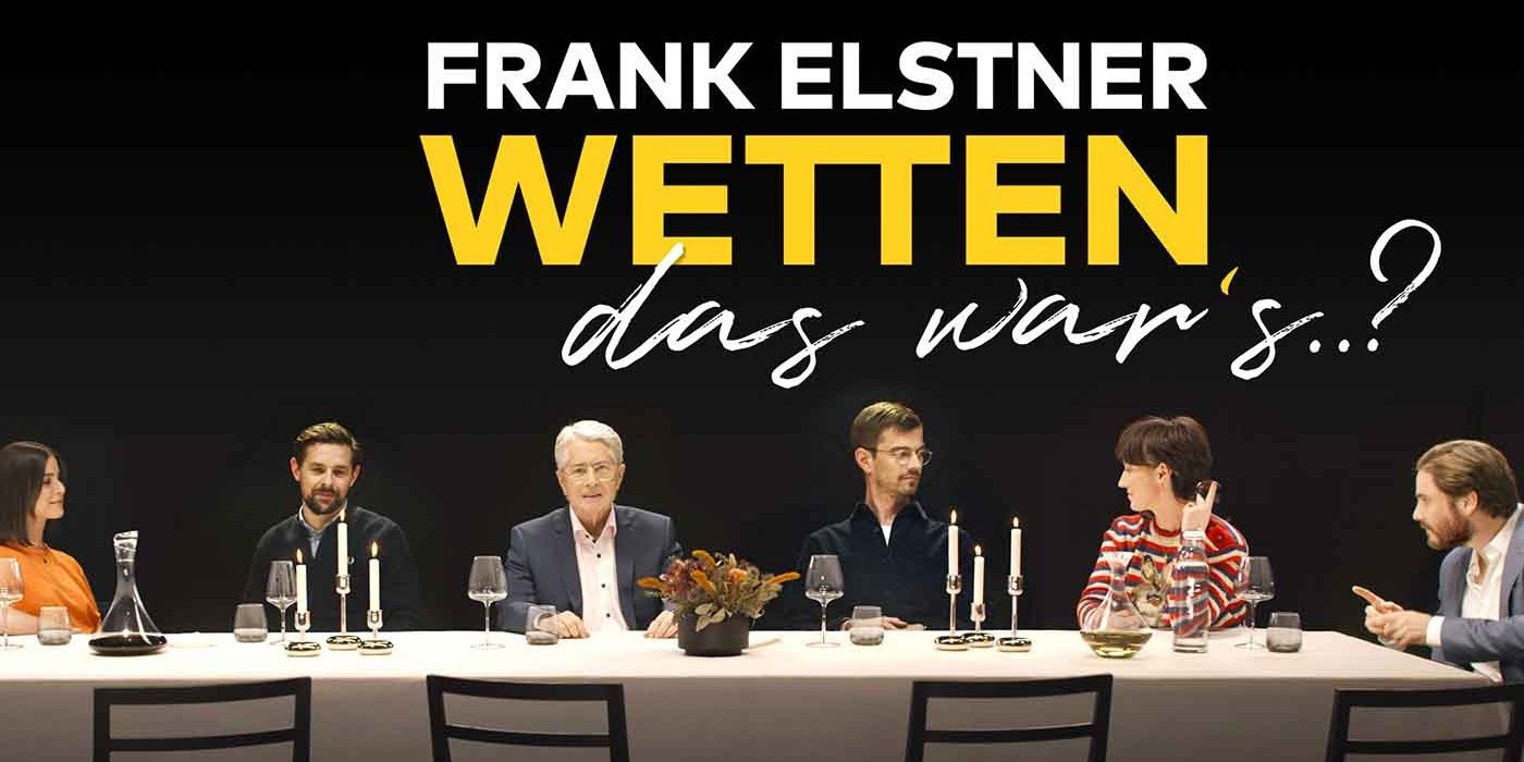 Frank Elstner sits with his guests for a promo image of Just One Last Question