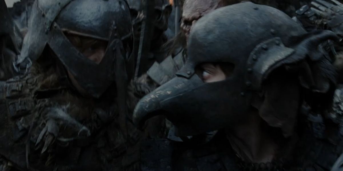 Frodo and Sam captured by Orcs in Mordor