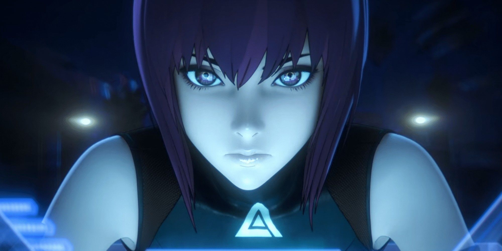 450935 Kusanagi Motoko, ass, cyan, red background, Tachikoma, purple hair,  anime, red, Ghost in the Shell, weapon, anime girls, purple eyes - Rare  Gallery HD Wallpapers