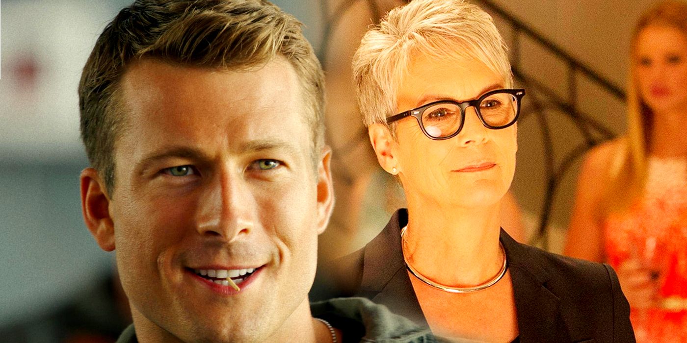 Glen Powell and Jamie Lee Curtis