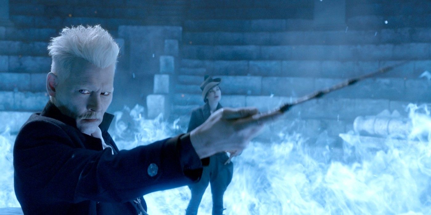 Grindelwald and blue fire