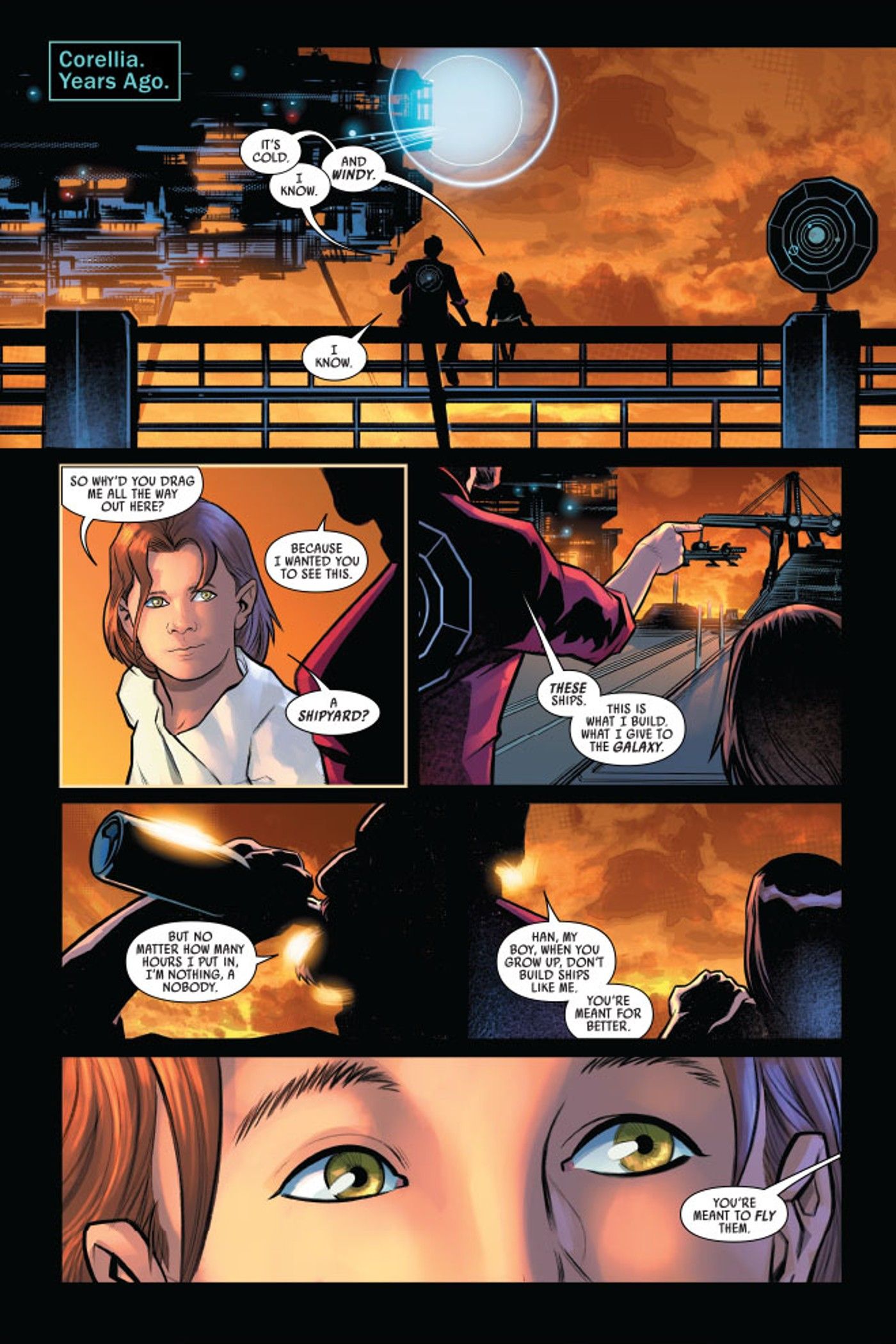 panels from MARVEL’S STAR WARS: HAN SOLO &amp; CHEWBACCA #2