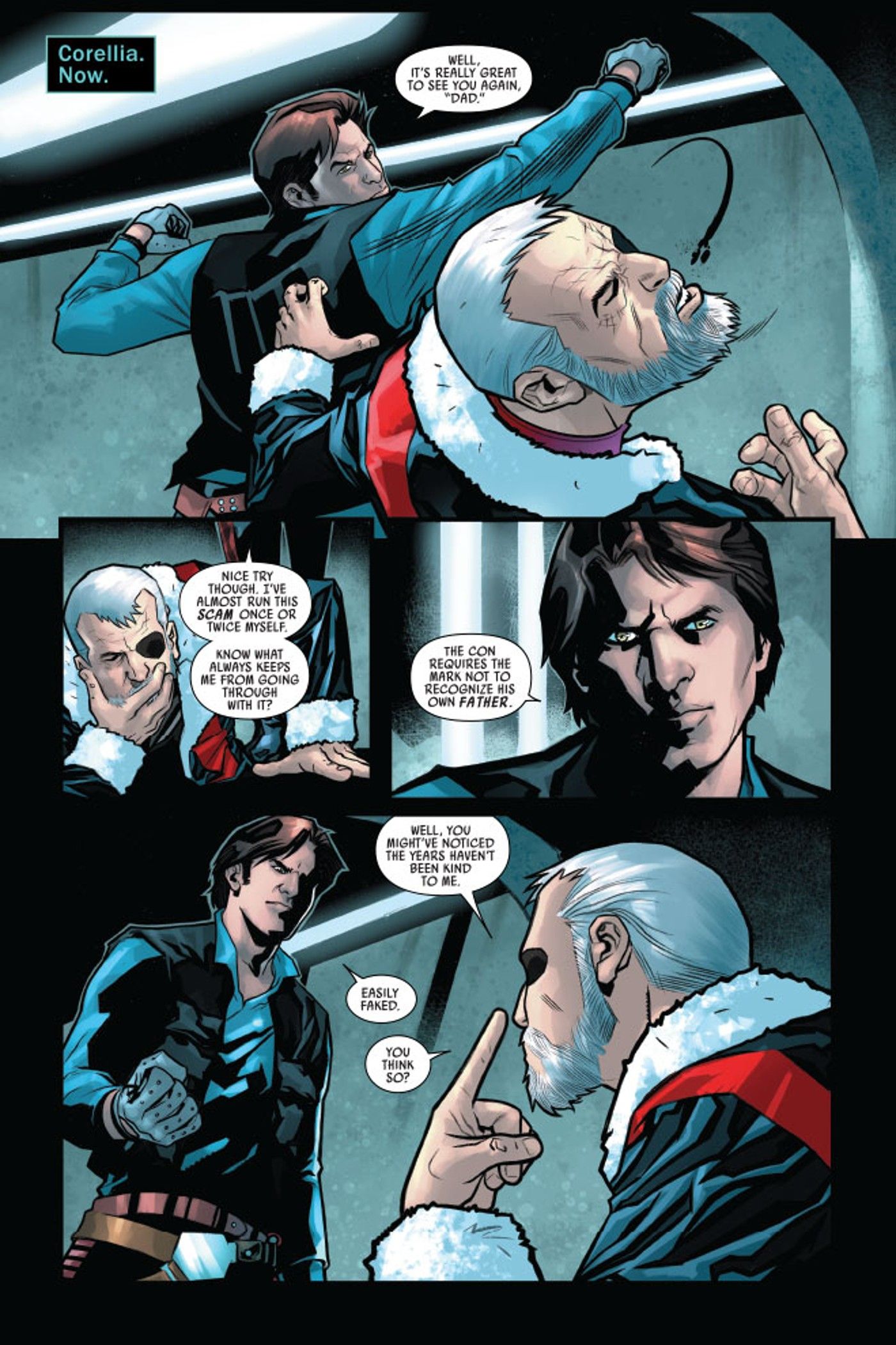 panels from MARVEL’S STAR WARS: HAN SOLO &amp; CHEWBACCA #2