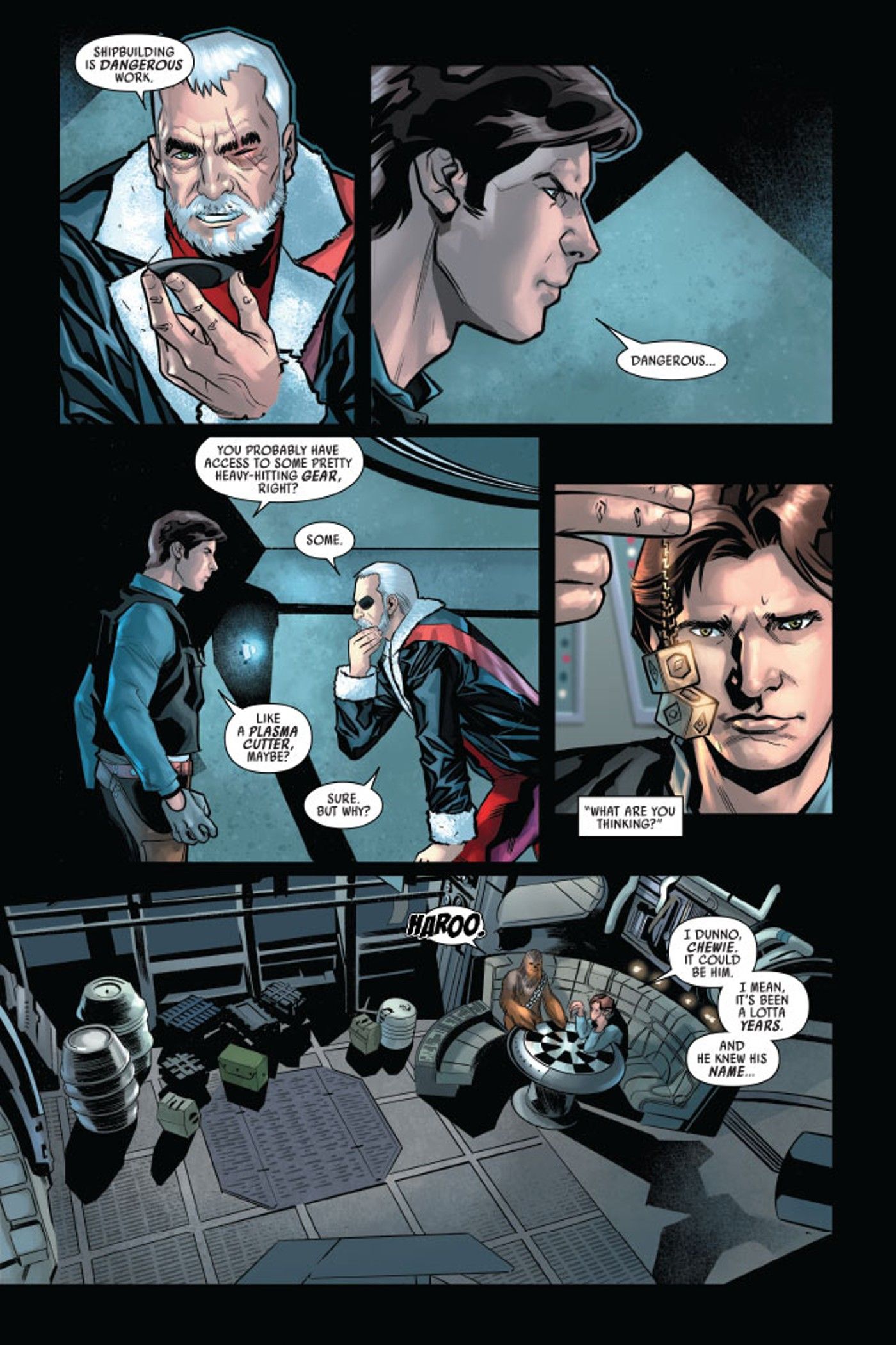 panels from MARVEL’S STAR WARS: HAN SOLO &amp; CHEWBACCA #2