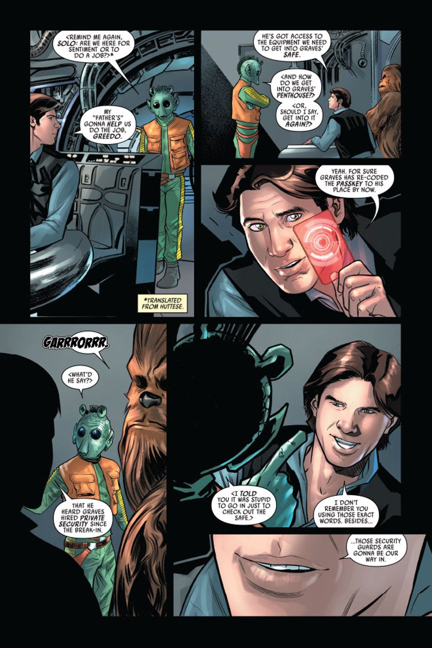 panels from MARVEL’S STAR WARS: HAN SOLO &amp; CHEWBACCA #2