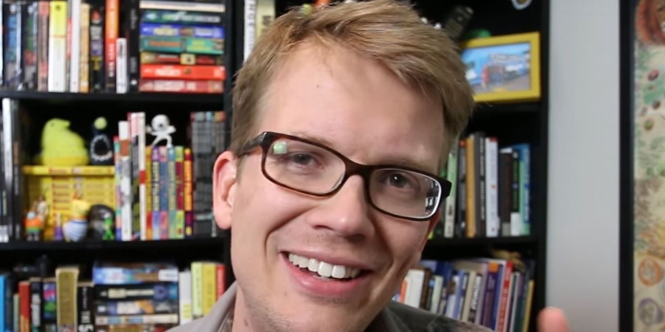 Hank Green in his home