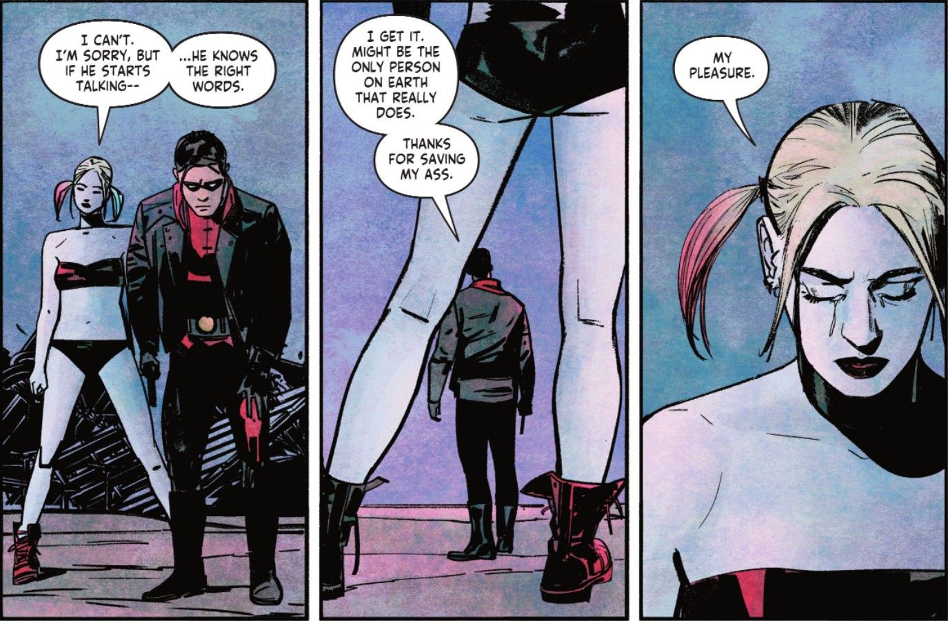 Harley Quinn and Jason Todd Red Hood DC Comics