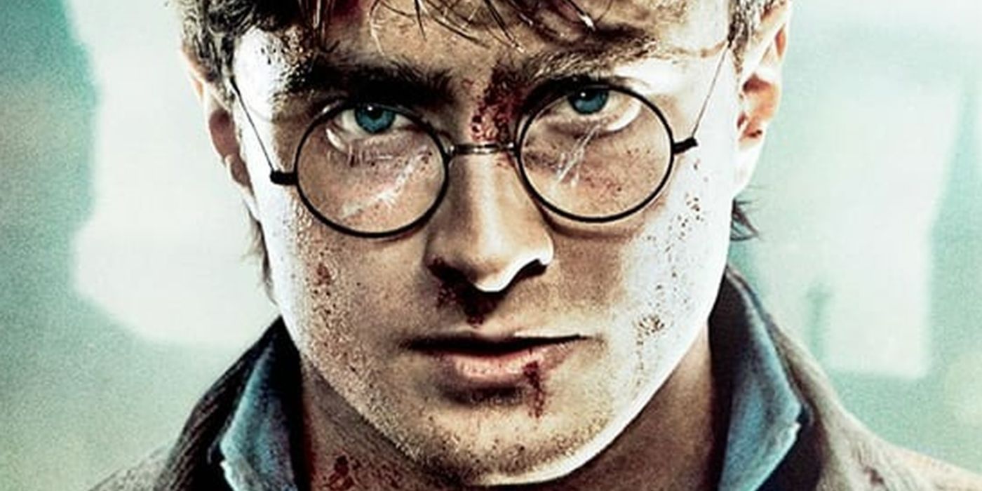 A close up of Harry's face in Harry Potter and the Deathly Hallows