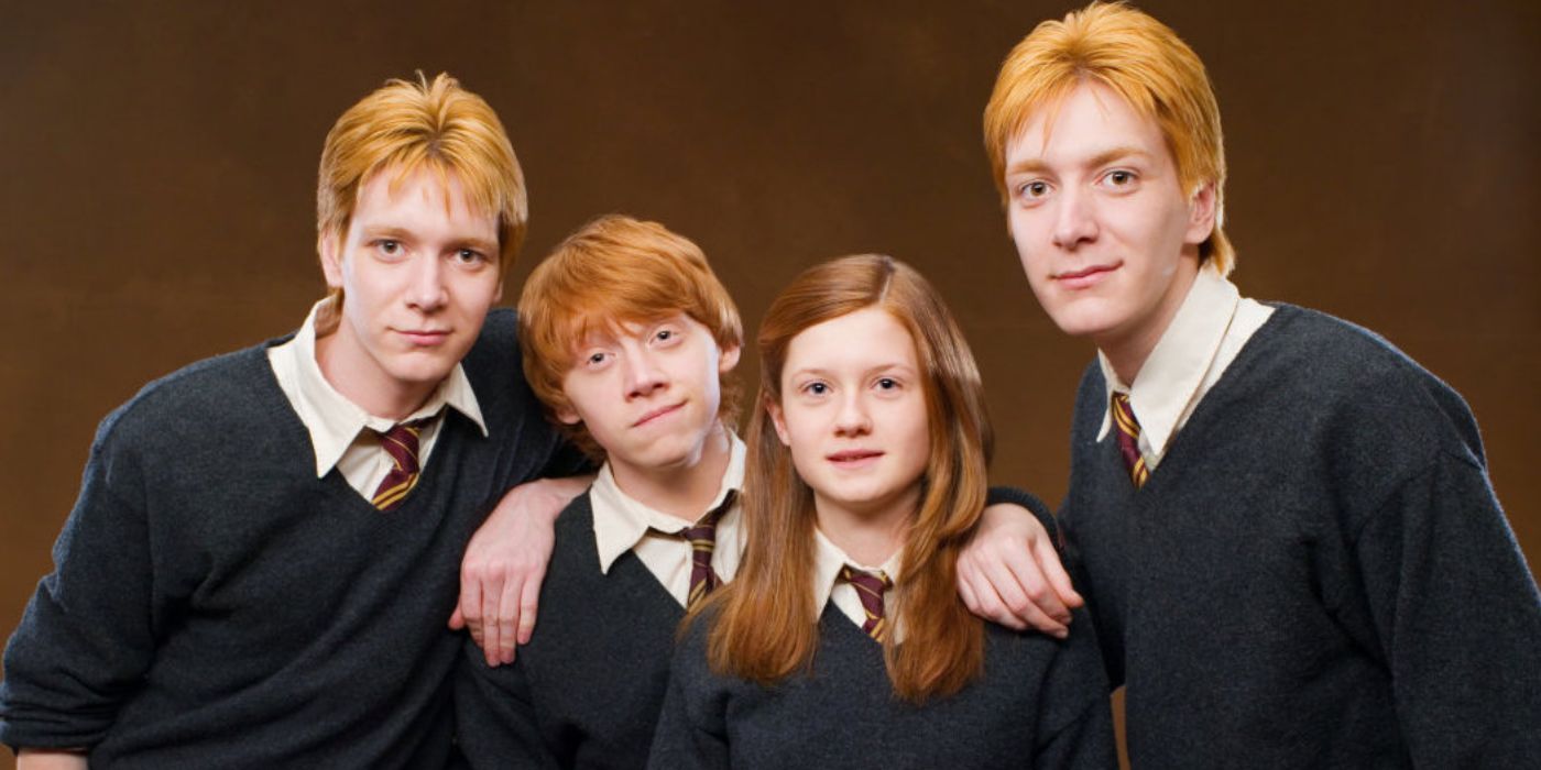 Fred, George, Ron, and Ginny from Harry Potter