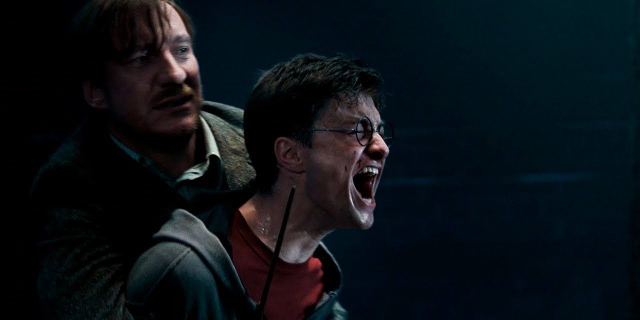 Harry Potter crying at Sirius' death in Order of the Phoenix 