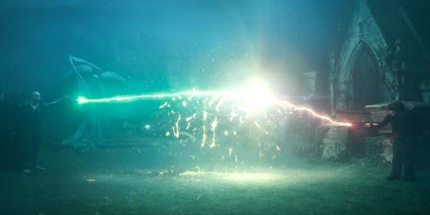 Duel between Harry and Voldemort in the Goblet of Fire 