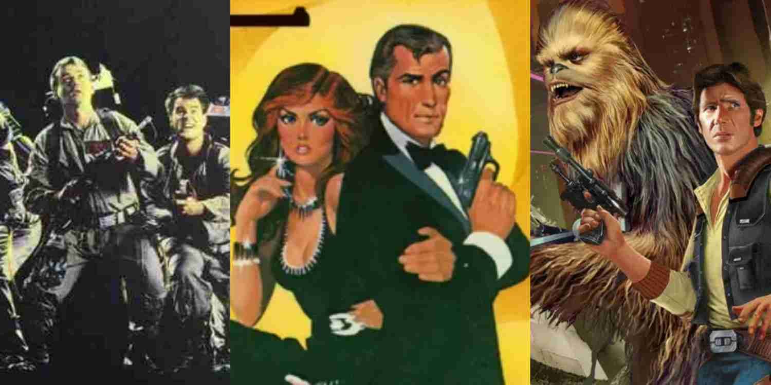 A split image of james bond and star wars tabletop RPGs.