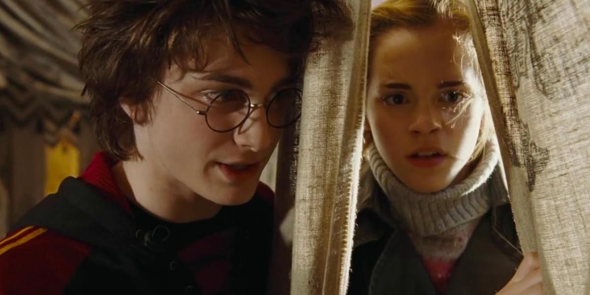 Hermione Granger incentivando Harry Potter