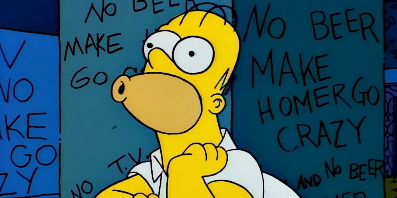 Homer as Jack Torrance in The Simpsons