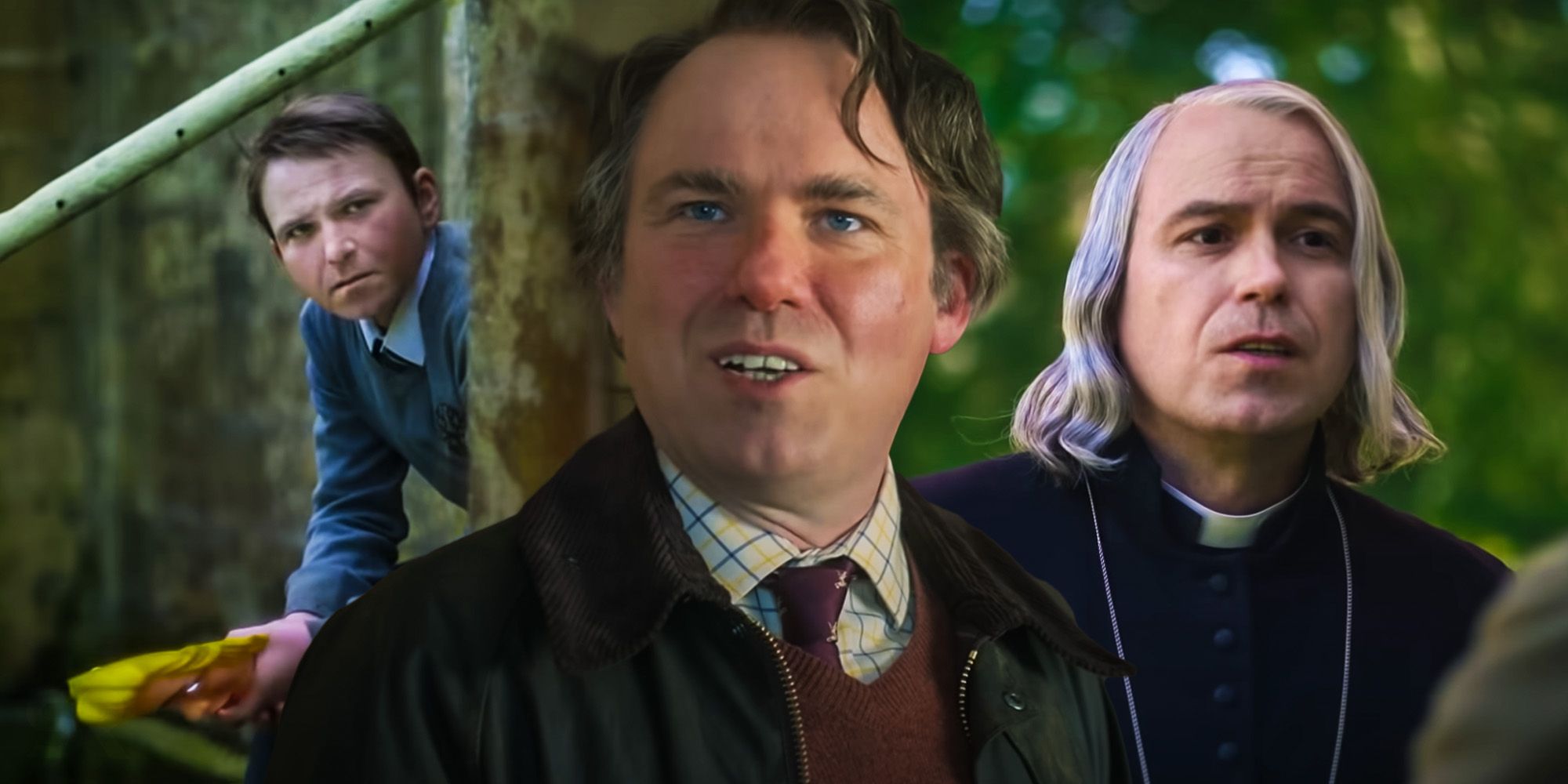 Samuel, Geoffrey and the Vicar played by Rory Kinnear in Men 2022