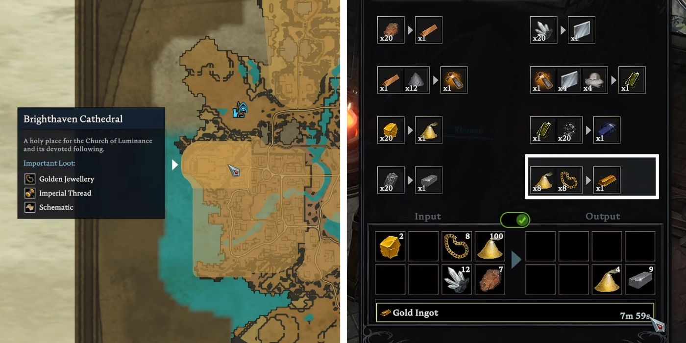 How To Get Gold Ingots in V Rising and Best Farming Locations for Golden Jewelry