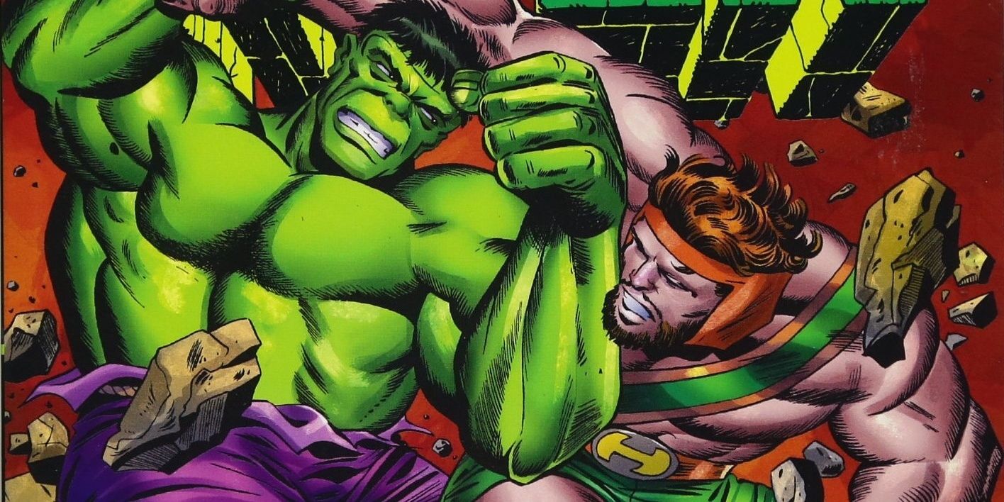 The Hulk fighting Hercules.