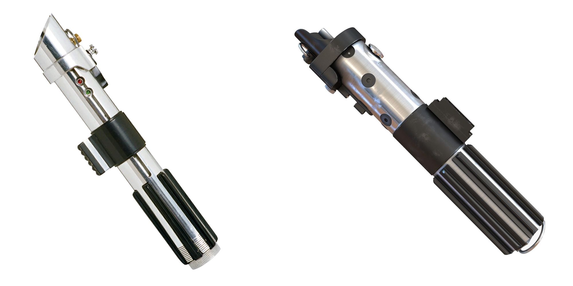 Image of Anakin Skywalker and Darth Vader&rsquo;s lightsabers side-by-side