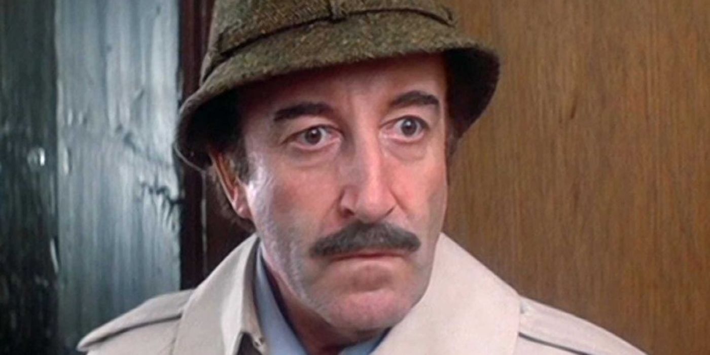 Inspector Clouseau investigating in The Pink Panther.