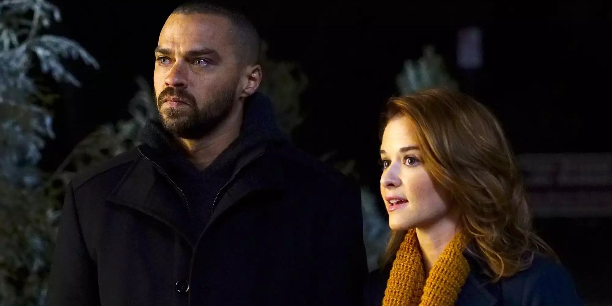 Jackson and April Stand Outside in Grey&rsquo;s Anatomy
