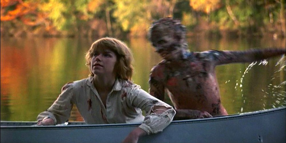 Jason Voorhees jumping out of the lake in the original Friday the 13th movie.