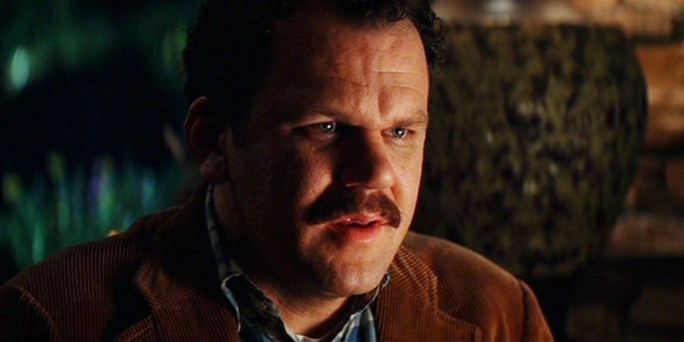 Jim (John C Reilly) smiling while on a date with Claudia in Magnolia