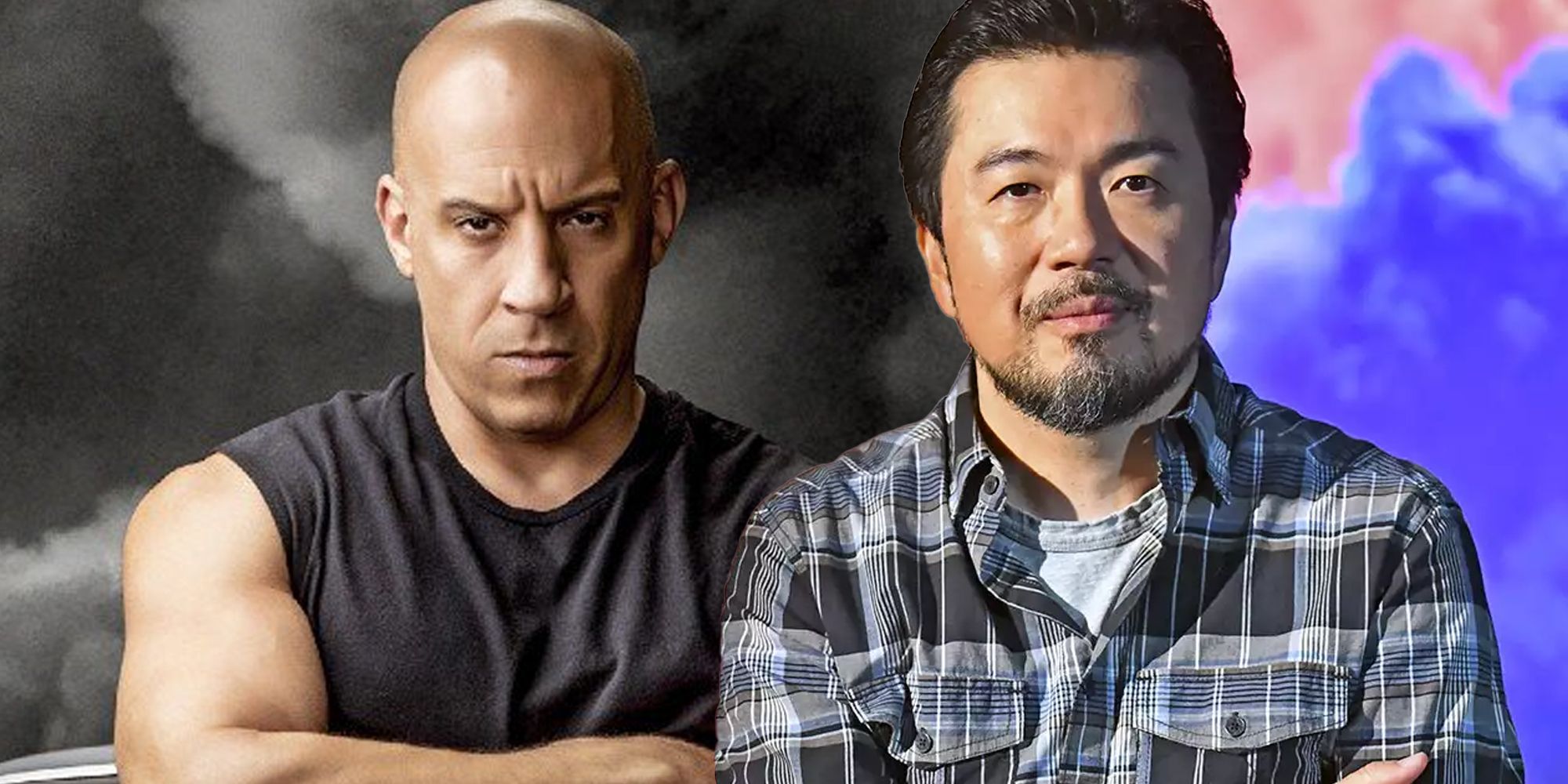 Justin Lin and Vin Diesel in Fast and Furious.