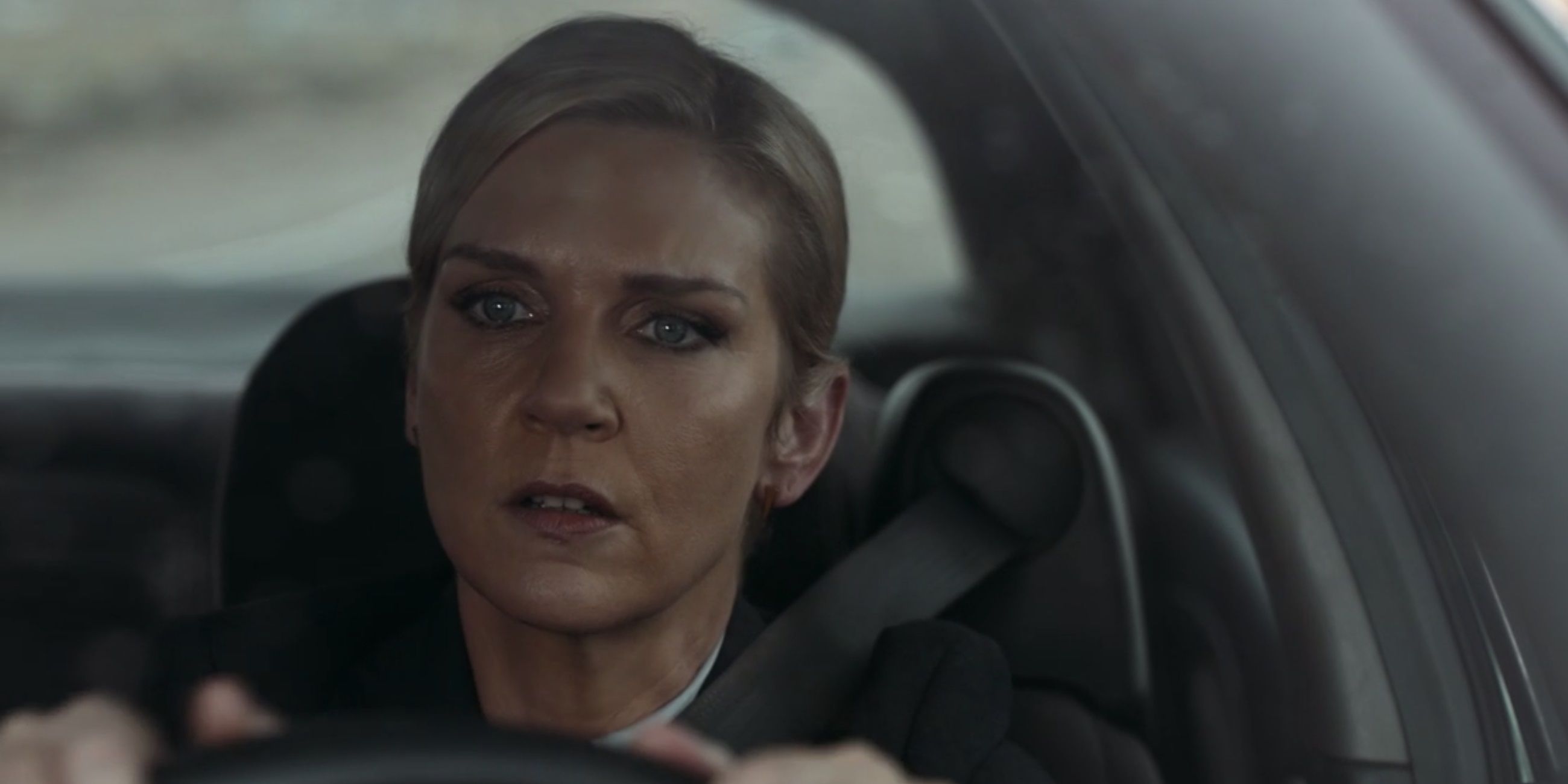 Kim behind the wheel of her car in Better Call Saul