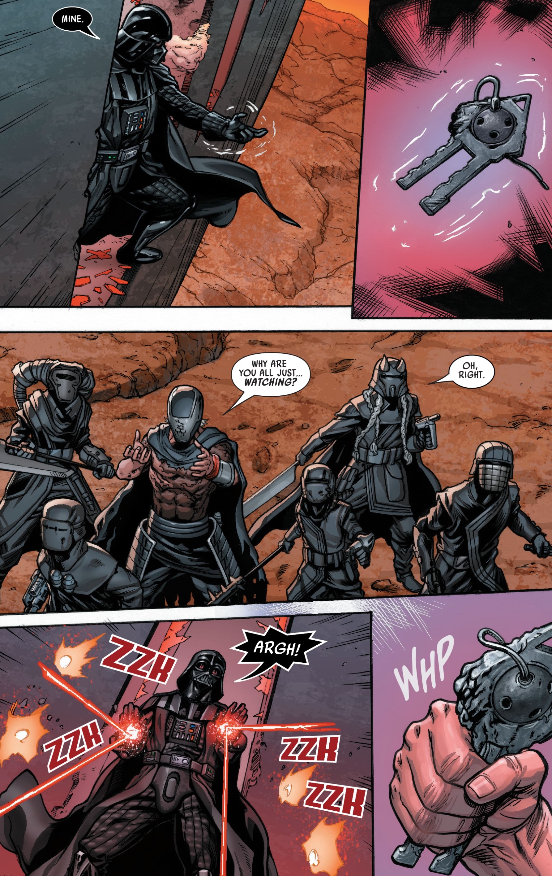 Knights-Of-Ren-Shoot-At-Darth-Vader-In-Crimson-Reign-4-star-wars force