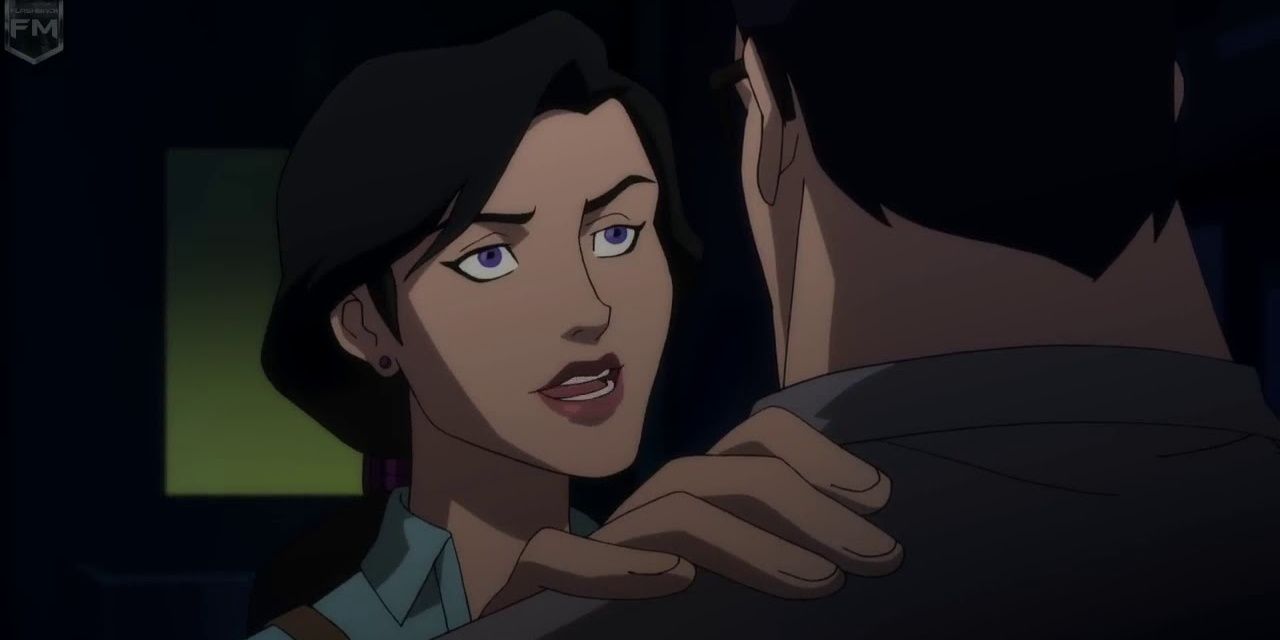 Lois Lane comforts Clark in The Death Of Superman