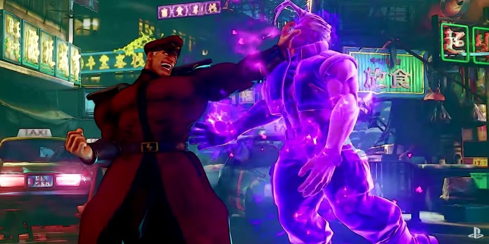 M. Bison uses the Psycho Crusher move in Street Fighter