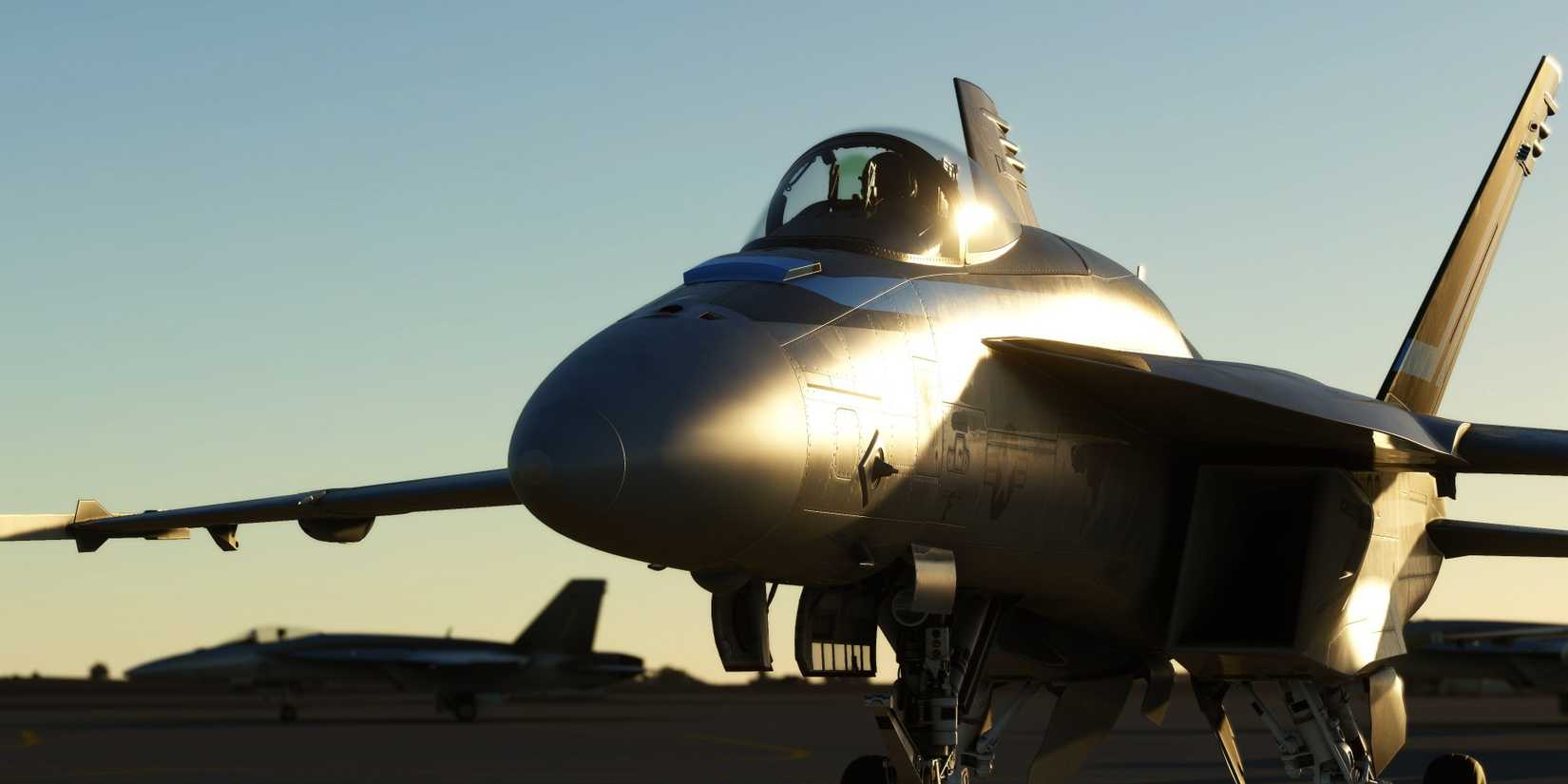 A screenshot from MFS's Top Gun: Maverick Expansion.