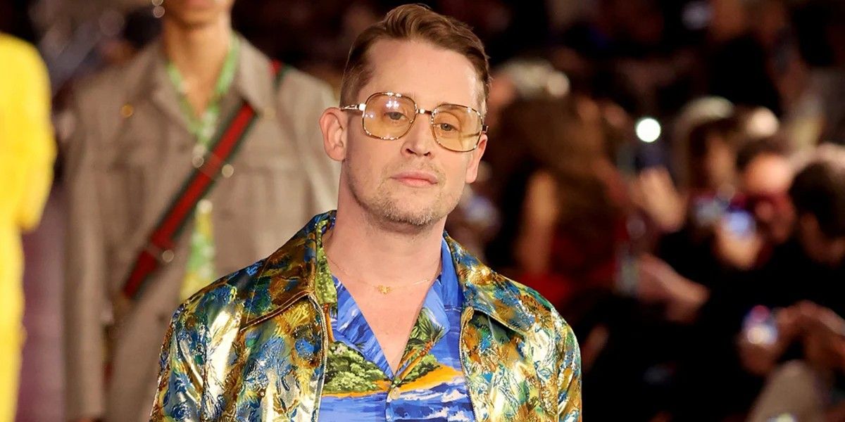 Macaulay Culkin in a fashion show walk