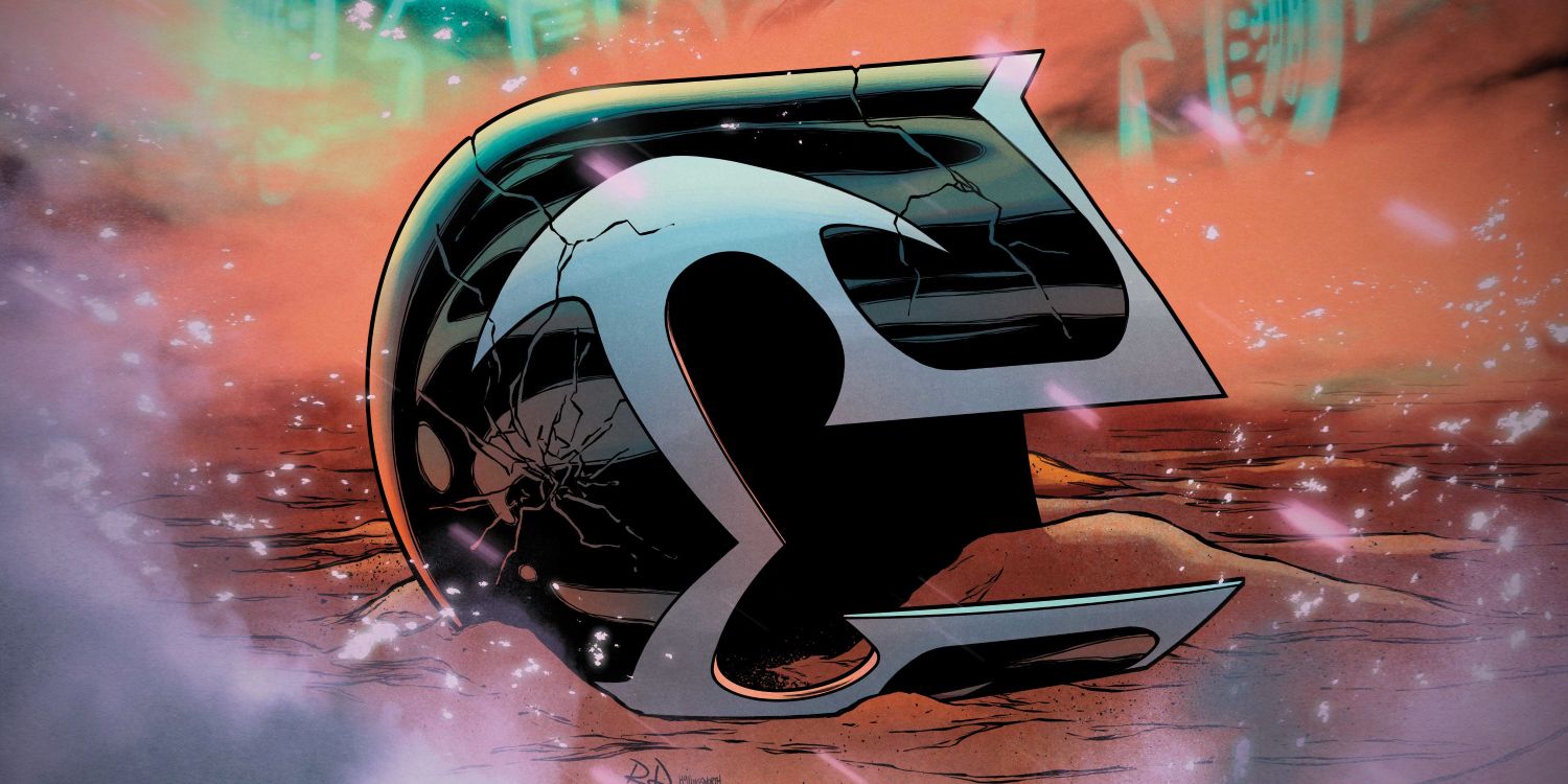 Capacete de Magneto em X-Men Red #6 art.