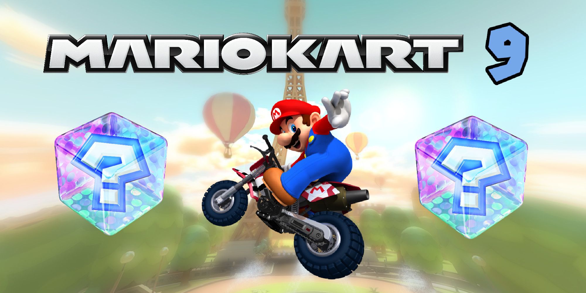 Mario Riding into Mario Kart 9