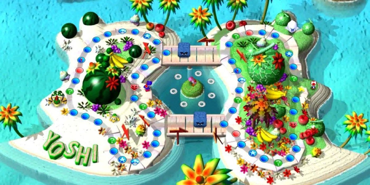 The Yoshi's Tropical Island board in mario Party 1.
