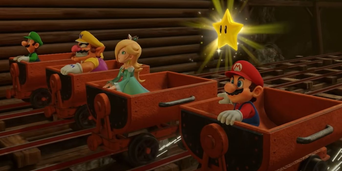 Mario Party, Mario, Rosalina, Wario, Luigi, On Railway
