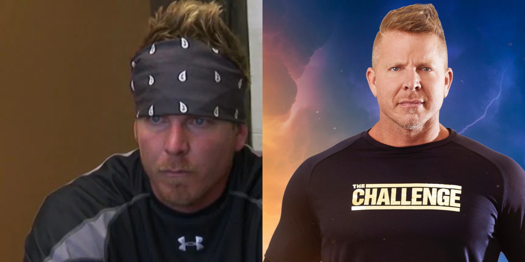 Split Images Of Mark Long Through The Years On The Challenge