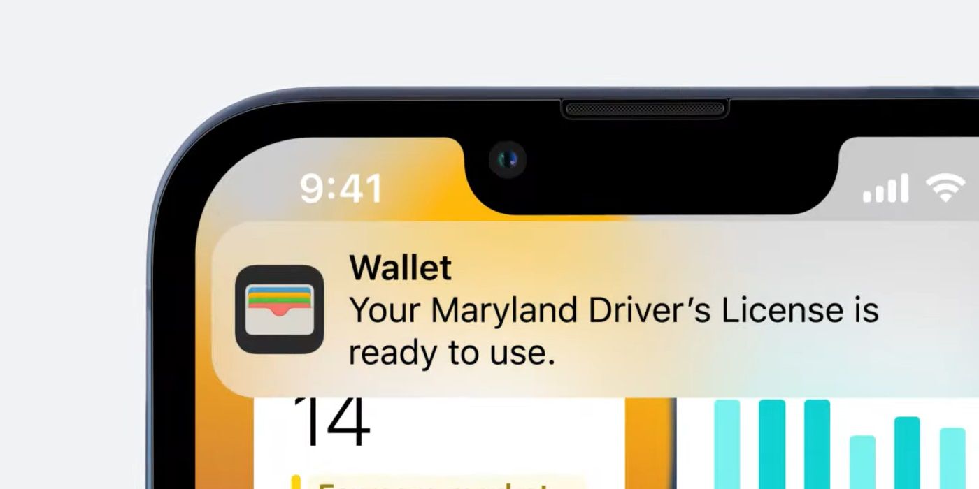 Maryland Driver's license Apple Wallet notification
