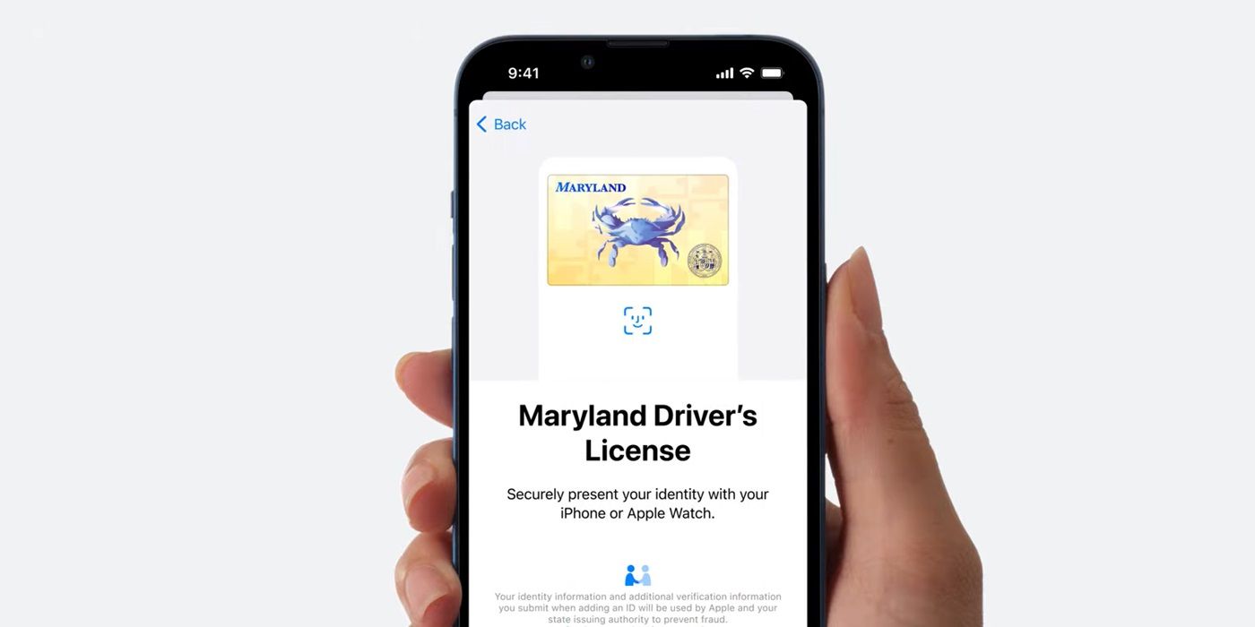 Maryland Driver's license Apple Wallet