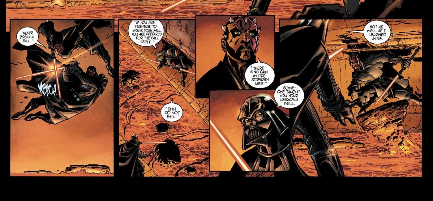Maul and Vader talk about Palpatine.