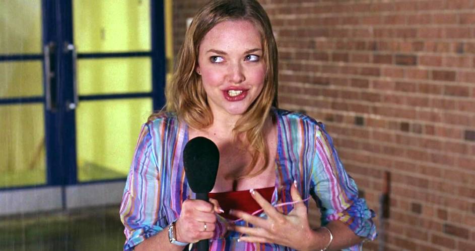 Mean Girls Weather Report Scene Reaction Grossed Out Amanda Seyfried