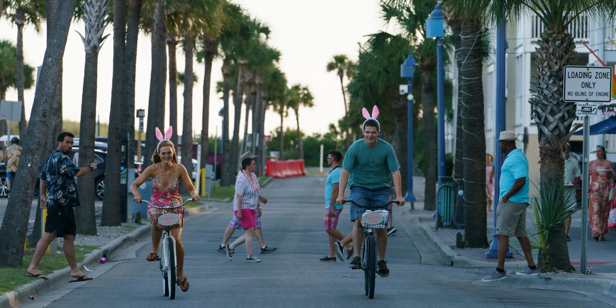 Michelle Carter and Conrad Roy riding bikes on The Girl From Plainville